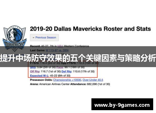 提升中场防守效果的五个关键因素与策略分析